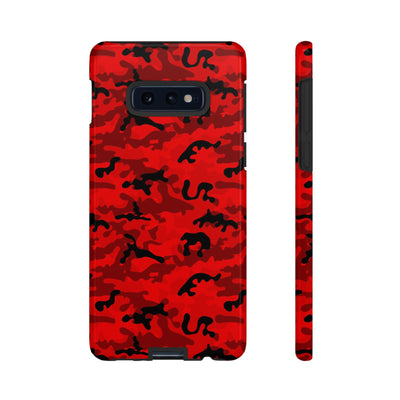 Impact Resistant, Red Camo Camouflage, Cute Phone Cases for Samsung S24, S23, S22, S21, IPhone 15 pro Iphone 14 pro Iphone 13 IPhone 12 Iphone 11