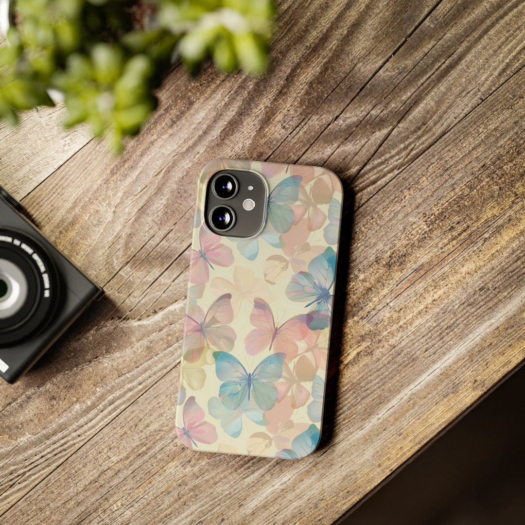 Slim Cute Phone Cases for Iphone - | iPhone 15 Case | iPhone 15 Pro Max Case, Iphone 14 Case, Iphone 14 Pro Max, Iphone 13, Summer Pastel Butterflies - Studio40ParkLane