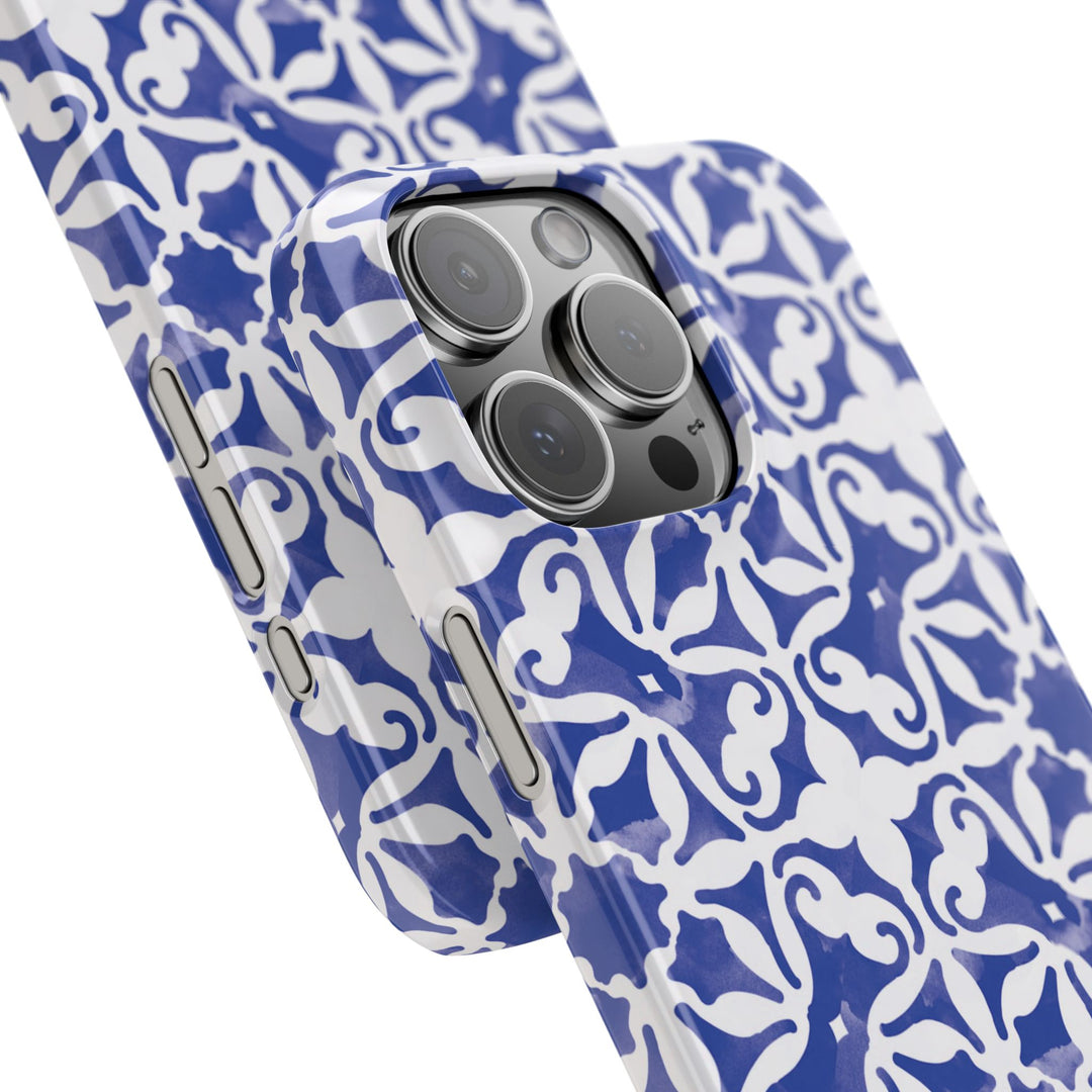 Slim Blue Mosaic Gift for Her Cute Phone Cases for Iphone 16 Case | iPhone 15 Case | iPhone 15 Pro Max Case, Iphone 14, Iphone 14 Pro Max, Iphone 13, 11,10,8,7 - Studio40ParkLane