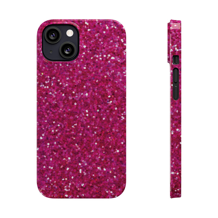 Slim Muted Pink Faux Play on Glitter Effect Cute Phone Cases for Iphone 16 Pro Max | iPhone 15 Case | iPhone 15 Pro Max Case, Iphone 14, Iphone 14 Pro Max, Iphone 13 12 11 8 7 - Studio40ParkLane