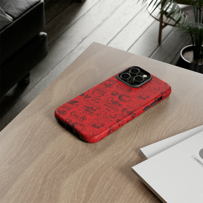 Cute IPhone Case | Red Black Coffee, iPhone 15 Case | iPhone 15 Pro Case, Iphone 14 Case, Iphone 14 Pro Max Case, Protective Iphone Case