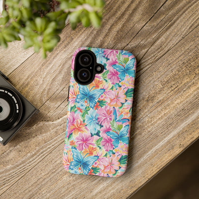 Premium Tough Butterflies Flowers Cute Phone Cases for Samsung S24, S23, S22, S21, S20, Plus and Ultra, Iphone 16 Pro Max,15, 14, 13, 12, 11, 10