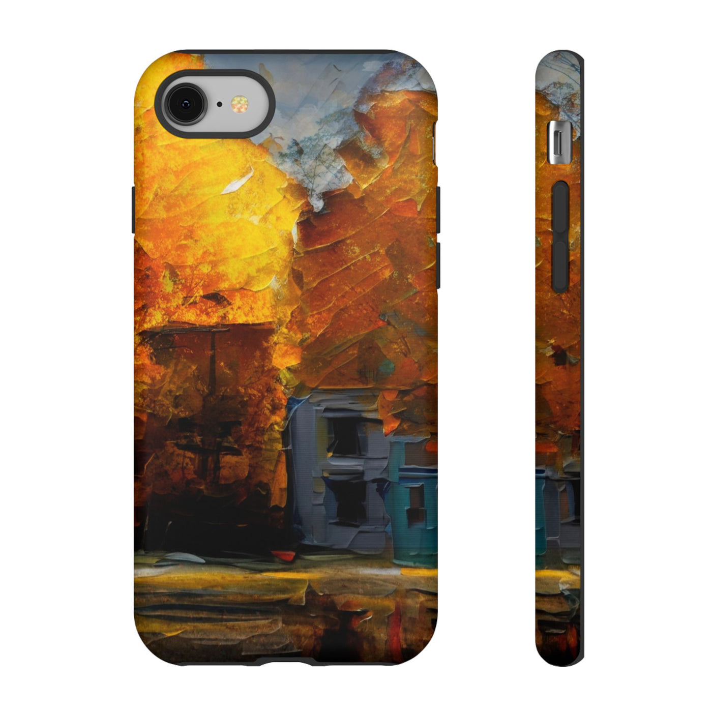 Impact Resistant, Fall Leaves Oil Painting, Cute Phone Cases for Samsung S24, S23, S22, S21, IPhone 15 pro Iphone 14 pro Iphone 13 IPhone 12 Iphone 11