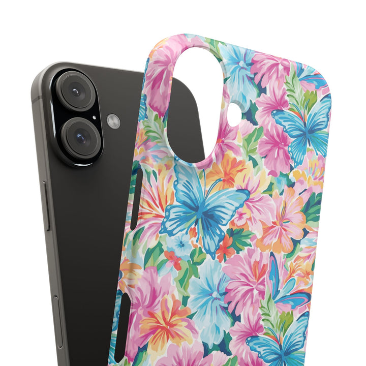 Sleek Snap Butterflies Flowers Cute Phone Case for iPhone 16 15 14 13 12 11 X Xs Max Xr Pro Plus Samsung Galaxy S24 S23 S22 S21 S20 Ultra