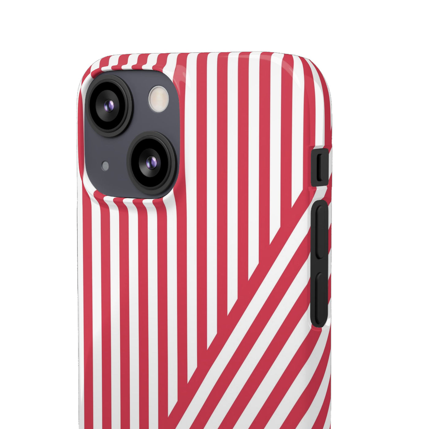 Aesthetic Winterberry Red Stripes Cute Phone Case Sleek Snap - For iPhone 17 Pro Max iPhone 16 Pro iPhone 15 Iphone 14 Plus 13 Pro 12 11 10 Gift - Studio40ParkLane