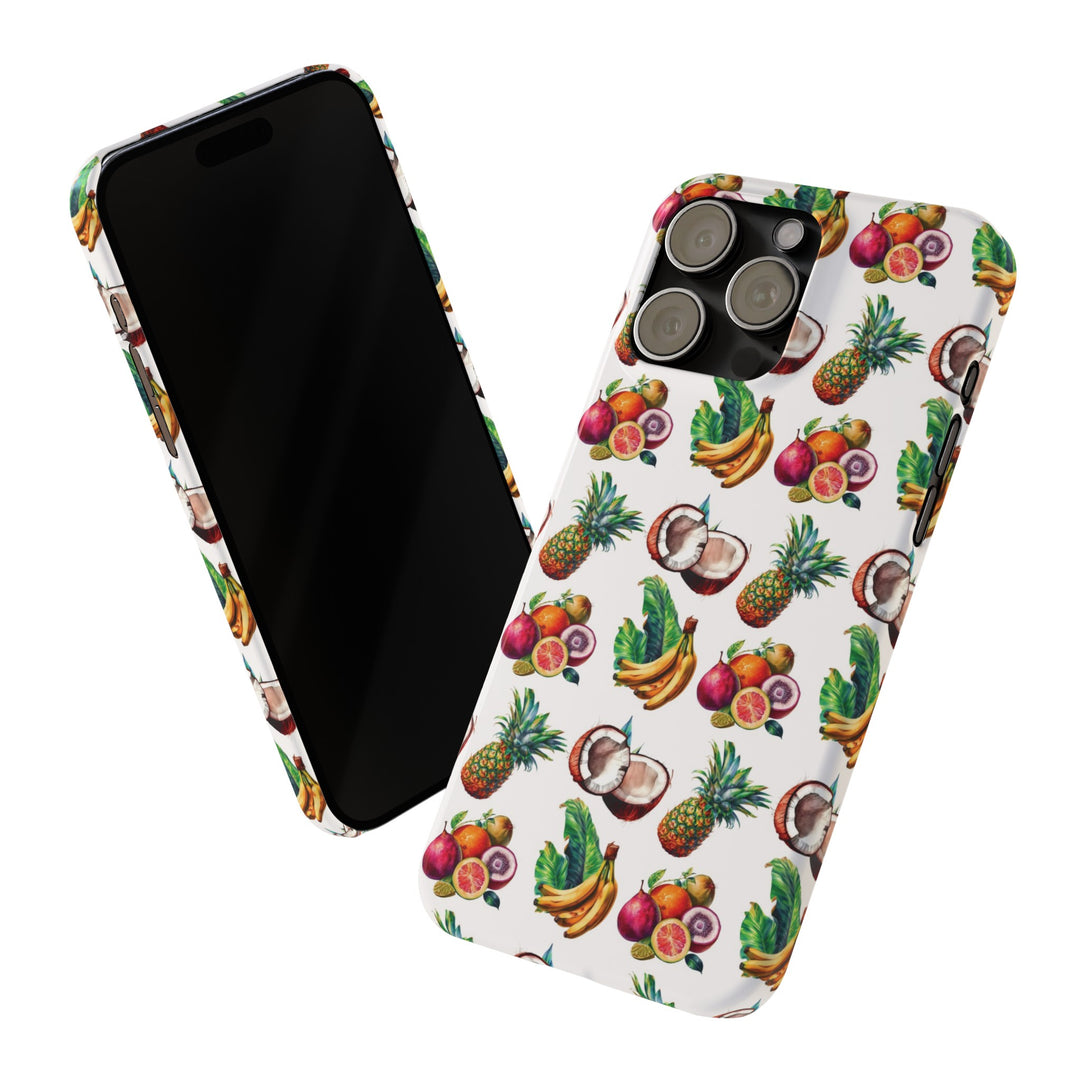 Slim Cute Phone Cases for Iphone - | iPhone 15 Case | iPhone 15 Pro Max Case, Iphone 14 Case, Iphone 14 Pro Max, Iphone 13, Tropical Summer Fruit - Studio40ParkLane