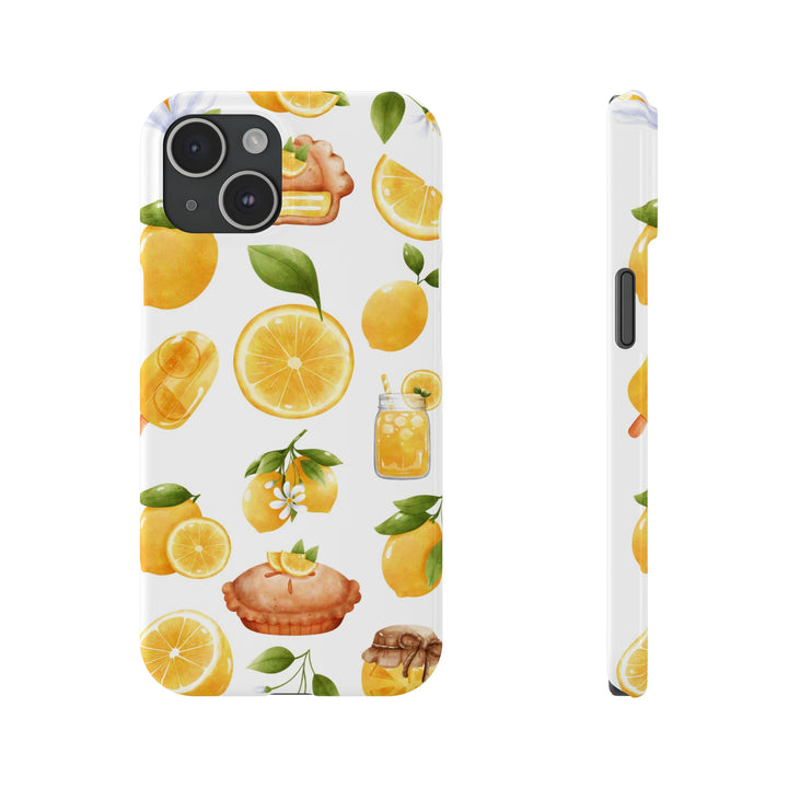 Slim Cute Phone Cases for Iphone - | iPhone 15 Case | iPhone 15 Pro Max Case, Iphone 14 Case, Iphone 14 Pro Max, Iphone 13, Summer Fruit Lemon - Studio40ParkLane