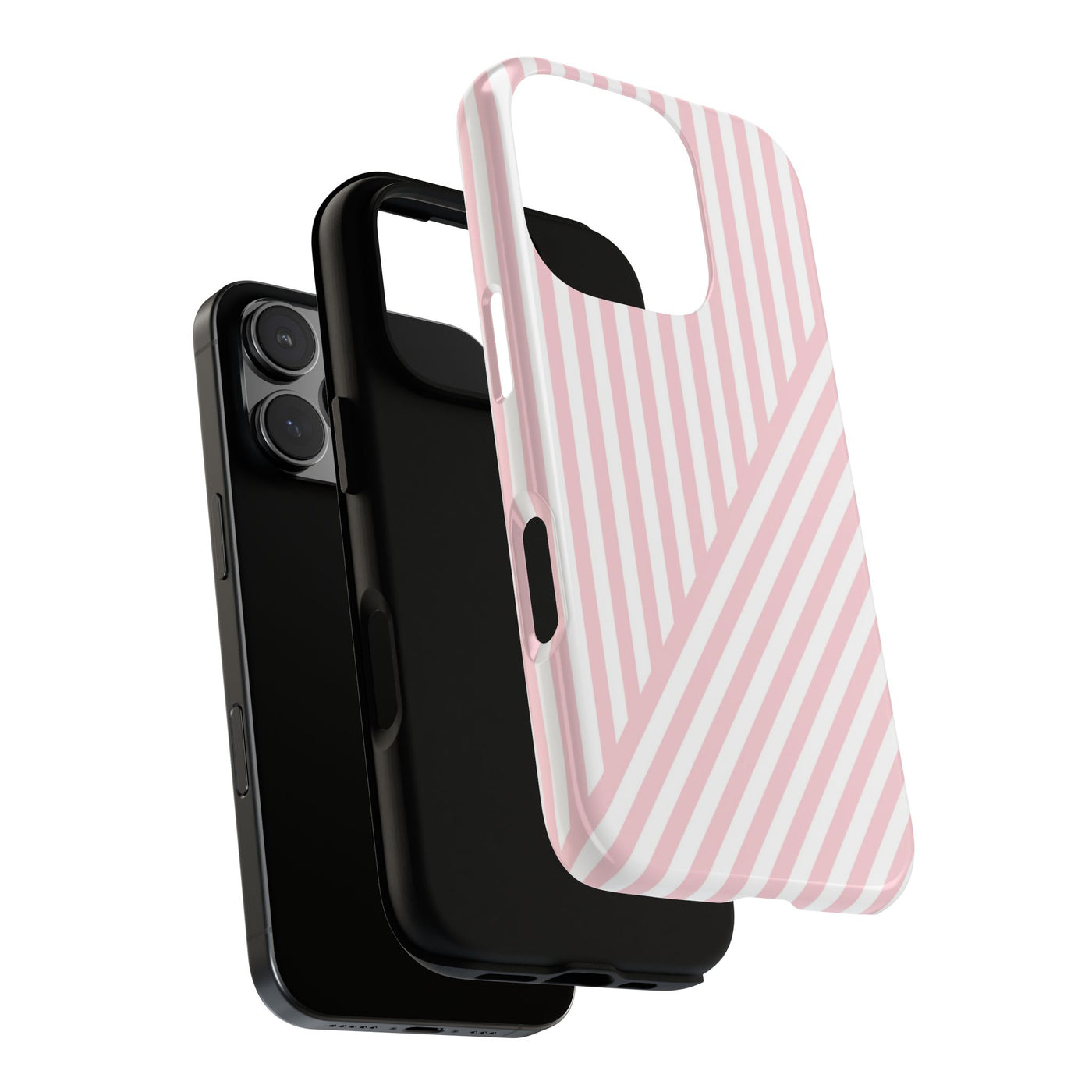 Custom Personalized Tough Phone Case - Aesthetic Stripes - For iPhone 17 Pro Max iPhone 16 Pro iPhone 15 Iphone 14 Iphone 13 Plus 13 12 11 - Studio40ParkLane