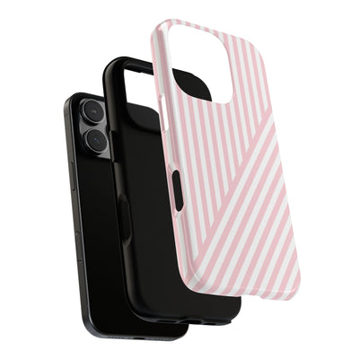 Custom Personalized Tough Phone Case - Aesthetic Stripes - For iPhone 17 Pro Max iPhone 16 Pro iPhone 15 Iphone 14 Iphone 13 Plus 13 12 11 - Studio40ParkLane