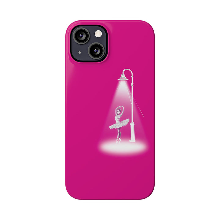 Slim Pink Ballet Dancer Spotlight Gift for Her Cute Phone Cases for Iphone 16 Pro Max | iPhone 15 Case | iPhone 15 Pro Max Case, Iphone 14, 13, 12, 11, 10, 8, 7 - Studio40ParkLane
