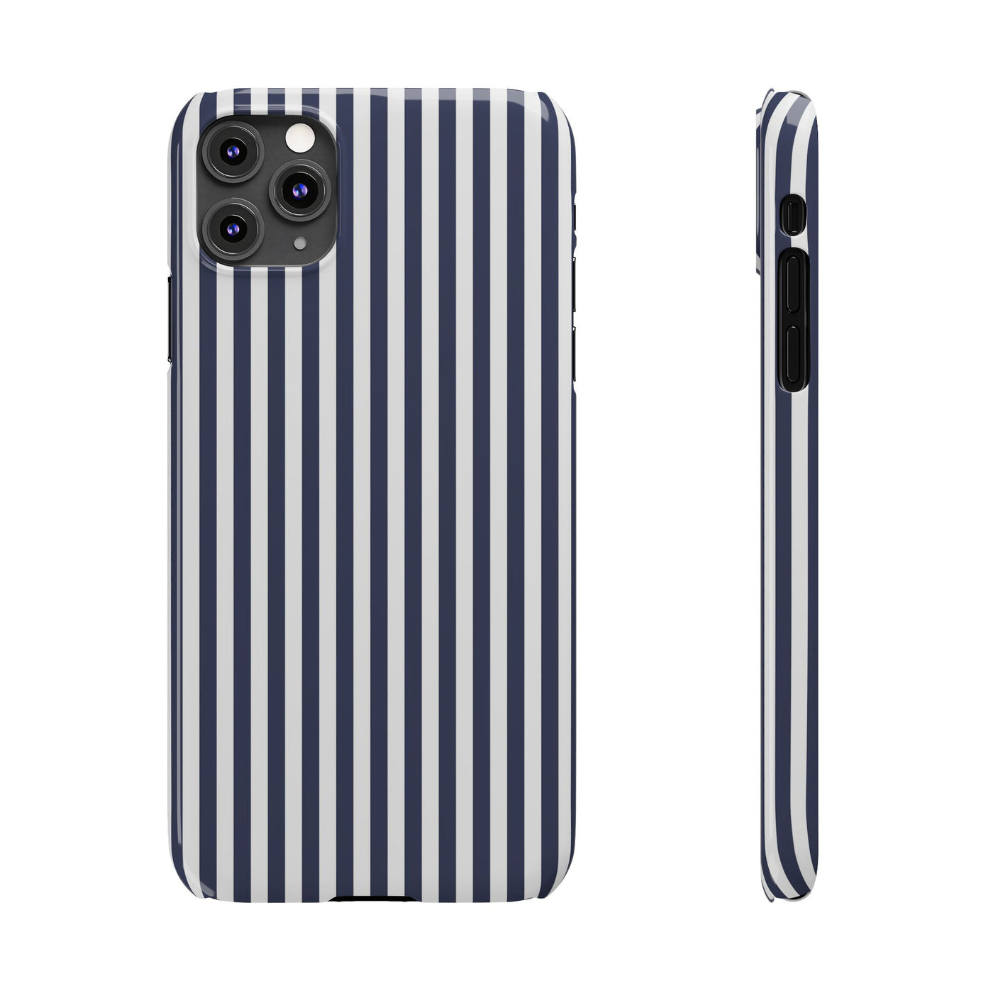 Slim Navy Blue Striped Cute Phone Case for Iphone 16 - | iPhone 15 Pro Max Case | iPhone 14 Case Iphone 13 12 11 10 9 8 7 XS X Gift for Her - Studio40ParkLane