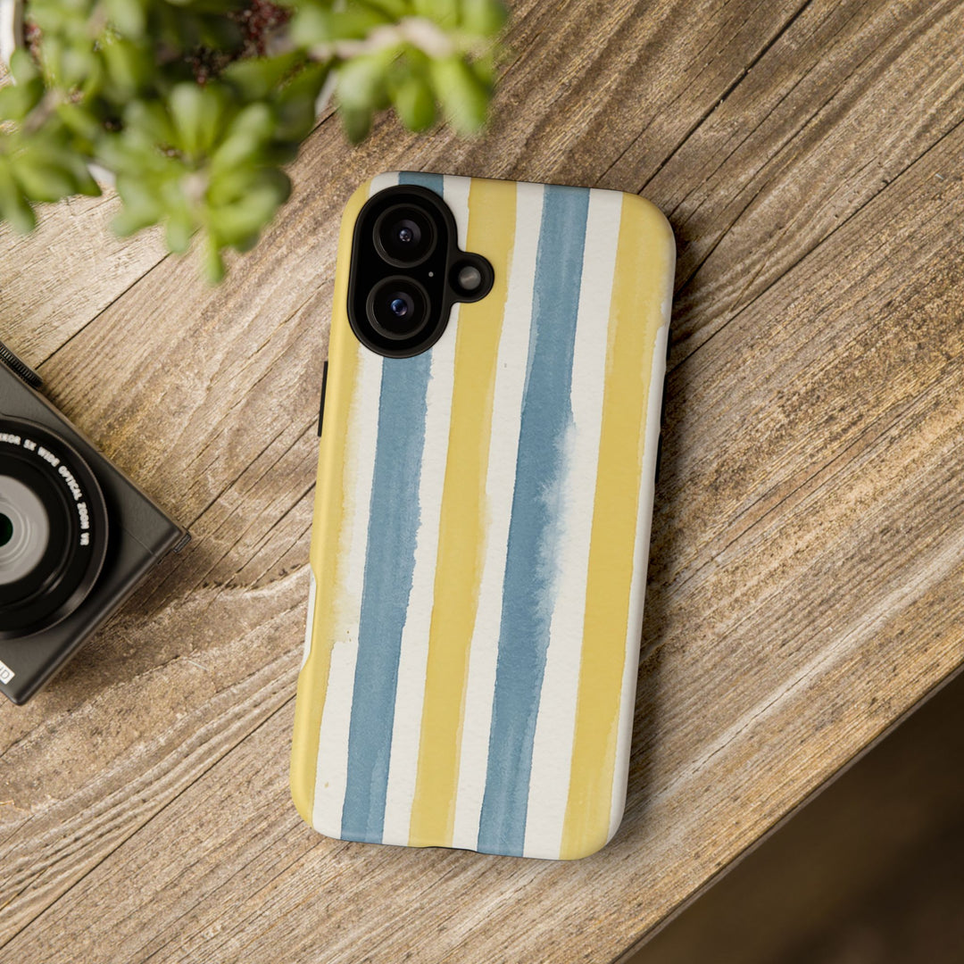 Tough Cute Yellow Stripes Phone Case, for IPhone 17 Pro Max | Iphone 17 Air, Iphone 16, IPhone 15, 14 13 12, Samsung Galaxy S26, S25, S24, S23 - Studio40ParkLane