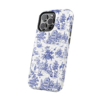 French Blue Toile Magsafe Cute Phone Case for Iphone Gift for Her,  | iPhone 15 Case | iPhone 15 Pro Max Case, Iphone 14, Iphone 14 Pro Max, Iphone 13, Iphone 16