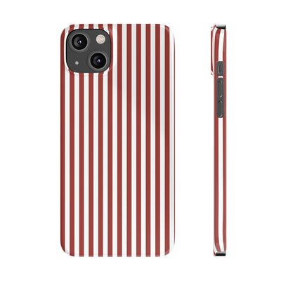 Slim Farmhouse Red Striped Cute Phone Case for Iphone 16 - | iPhone 15 Pro Max Case | iPhone 14 Case Iphone 13 12 11 10 9 8 7 Gift for Her - Studio40ParkLane