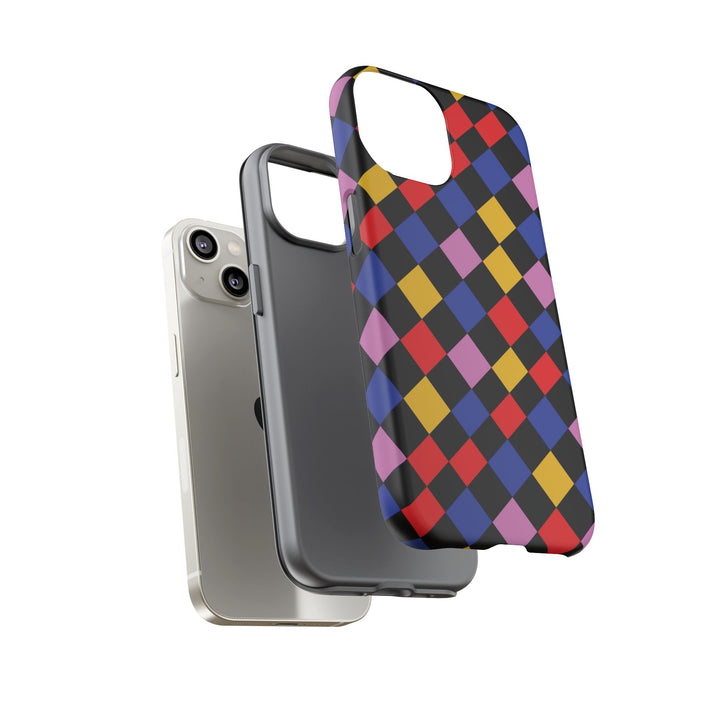 Aesthetic Tough Colorful Checkerboard Phone Case Premium - For iPhone 17 Pro Max iPhone 16 Pro iPhone 15 Iphone 14 Plus 13 Pro 12 11 10 XR - Studio40ParkLane