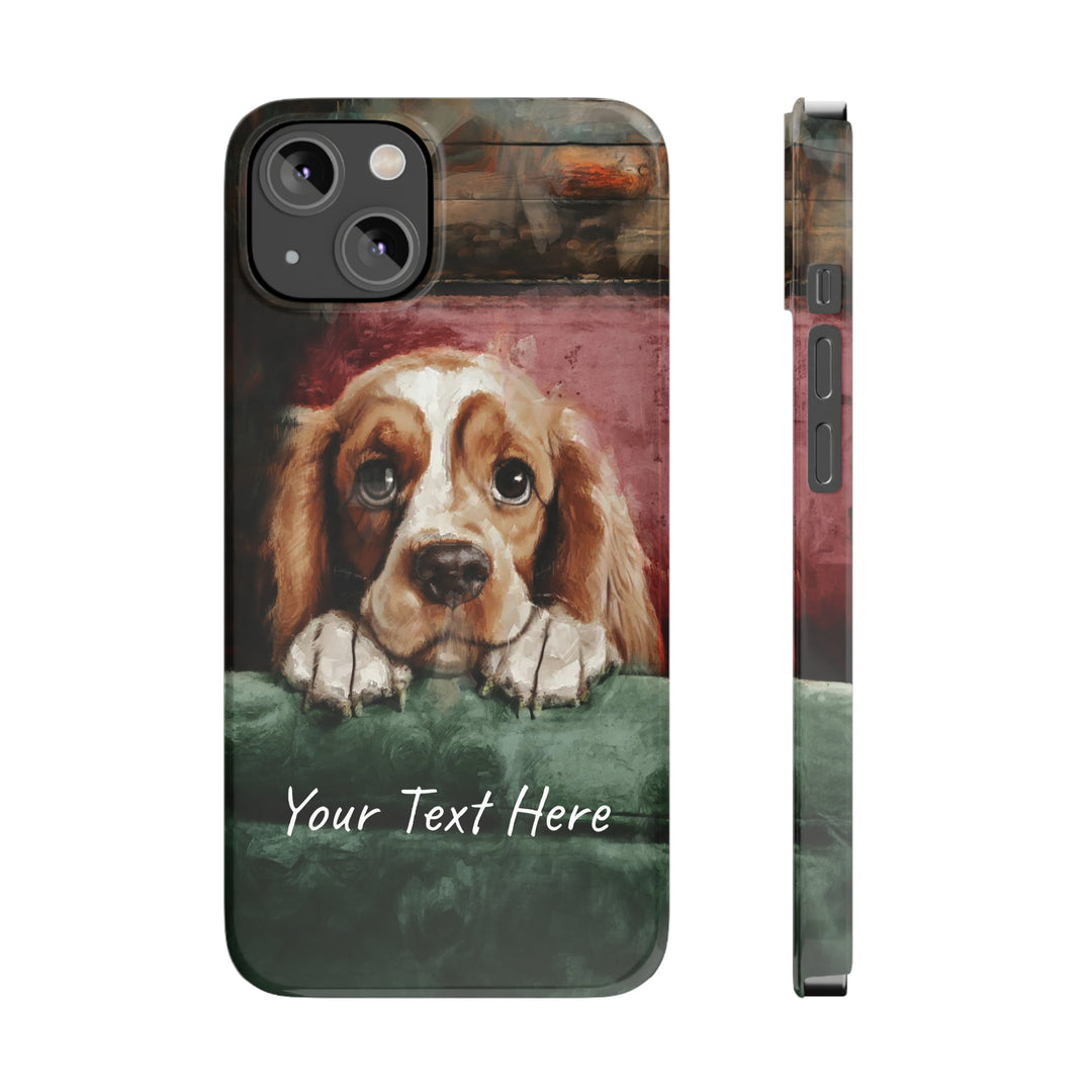 Slim Personalized Cute iPhone Cases - | iPhone 15 Case | iPhone 15 Pro Max Case, Iphone 14 Case, Iphone 14 Pro Max, Iphone 13, Cocker Spaniel Dog - Studio40ParkLane