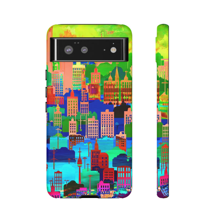 Cute Samsung Case | Cool Iphone Case | Summer City Skyline, Samsung S24, S23, S22, S21, IPhone 15 Case | Iphone 14 Case, Iphone 13 Case - Studio40ParkLane