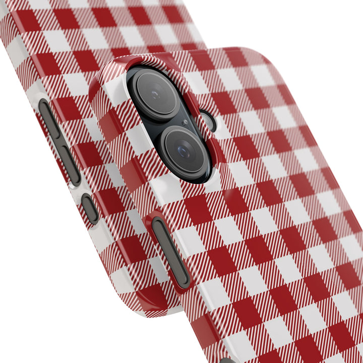 Slim Red Gingham Gift for Her Cute Phone Cases for Iphone 16 Pro Max | iPhone 15 Case | iPhone 15 Pro Max Case, Iphone 14, 13, 12, 11, 10, 8, 7 - Studio40ParkLane