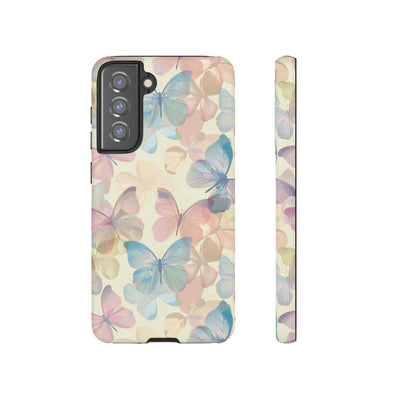 Cute Samsung Case | Cool Iphone Case | Summer Pastel Butterflies, Samsung S24, S23, S22, S21, IPhone 15 Case | Iphone 14 Case, Iphone 13 Case