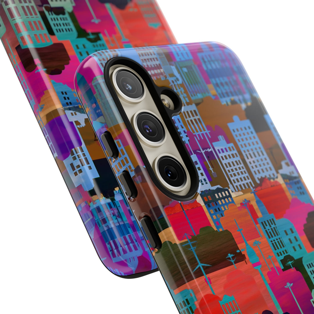 Cute Samsung Case | Cool Iphone Case | Summer City Skyline, Samsung S24, S23, S22, S21, IPhone 15 Case | Iphone 14 Case, Iphone 13 Case - Studio40ParkLane