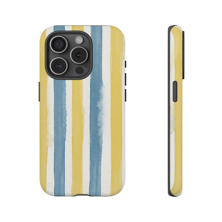 Tough Cute Yellow Stripes Phone Case, for IPhone 17 Pro Max | Iphone 17 Air, Iphone 16, IPhone 15, 14 13 12, Samsung Galaxy S26, S25, S24, S23 - Studio40ParkLane