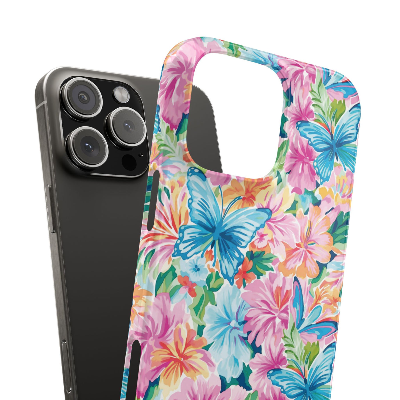Slim Butterflies Flowers Gift for Her Cute Phone Cases for Iphone 16 Pro Max | iPhone 15 Case | iPhone 15 Pro Max Case, Iphone 14, 13, 12, 11, 10, 8, 7