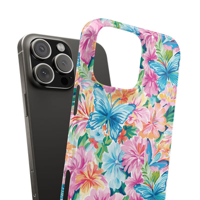 Slim Butterflies Flowers Gift for Her Cute Phone Cases for Iphone 16 Pro Max | iPhone 15 Case | iPhone 15 Pro Max Case, Iphone 14, 13, 12, 11, 10, 8, 7