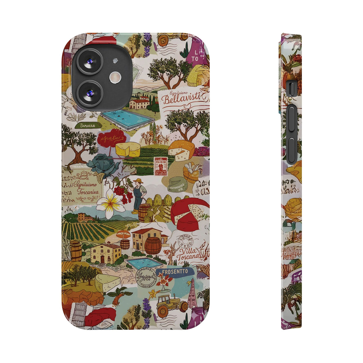 Slim Italy Tuscany Coquette Collage Cute Phone Case for Iphone 17 - | iPhone 16 Pro Max Case | iPhone 15 Case Iphone 14 13 12 11 10 9 8 7 - Studio40ParkLane