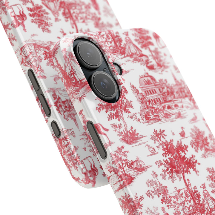 Slim French Toile Personalized Initial Custom Gift for Her Cute Phone Cases for Iphone 16 Pro Max | iPhone 15 Case | iPhone 15 Pro Max Case, Iphone 14, 13, 12, 11, 10, 8, 7 - Studio40ParkLane