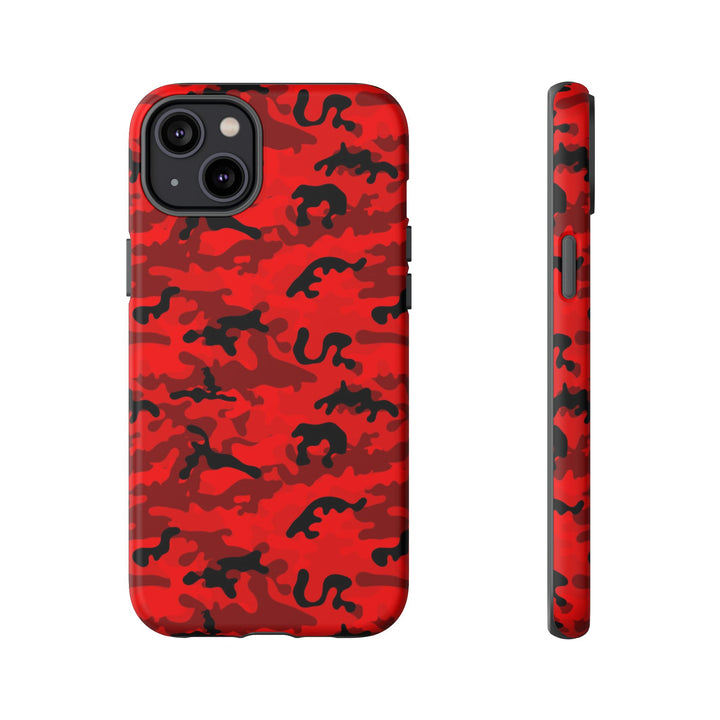 Impact Resistant, Red Camo Camouflage, Cute Phone Cases for Samsung S24, S23, S22, S21, IPhone 15 pro Iphone 14 pro Iphone 13 IPhone 12 Iphone 11 - Studio40ParkLane