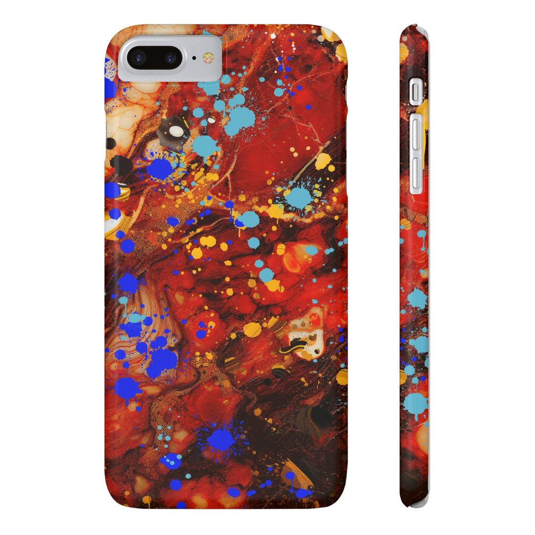 Slim Cute Phone Cases for Iphone - | iPhone 15 Case | iPhone 15 Pro Max Case, Iphone 14 Case, Iphone 14 Pro Max, Iphone 13, Fall Marble Paint Splash - Studio40ParkLane