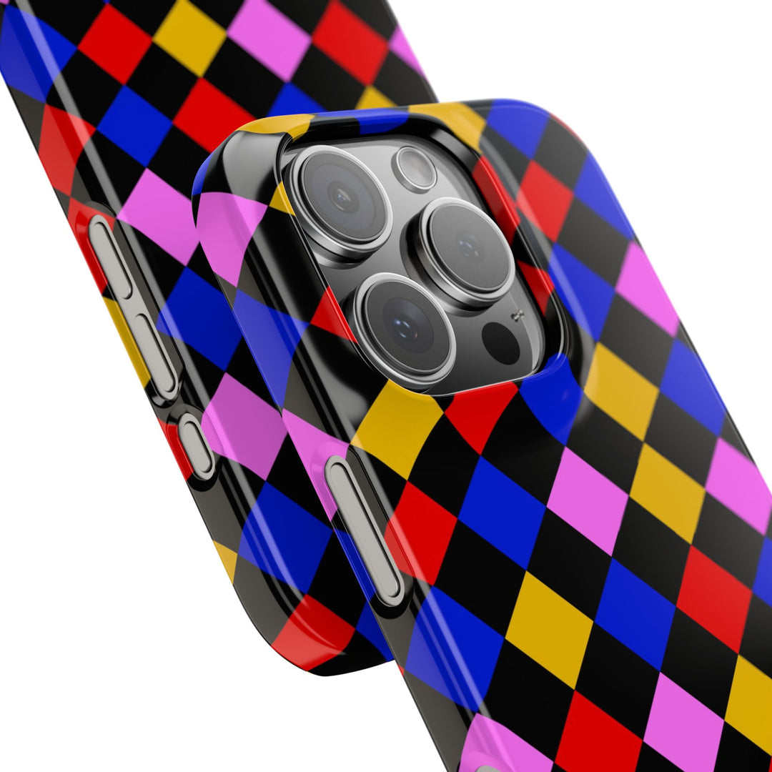 Slim Abstract Colorful Checkerboard Cute Phone Case for Iphone 17 - | iPhone 16 Pro Max Case | iPhone 15 Case Iphone 14 13 12 11 Gift for Her - Studio40ParkLane