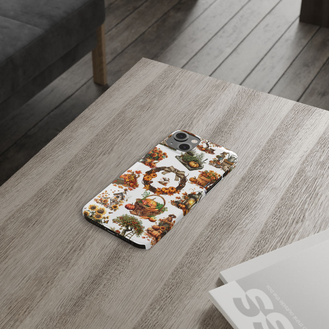 Slim Fall Leaves Collage Cute Phone Cases for Iphone | iPhone 15 Case | iPhone 15 Pro Max Case, Iphone 14, Iphone 14 Pro Max, Iphone 13, 12 - Studio40ParkLane