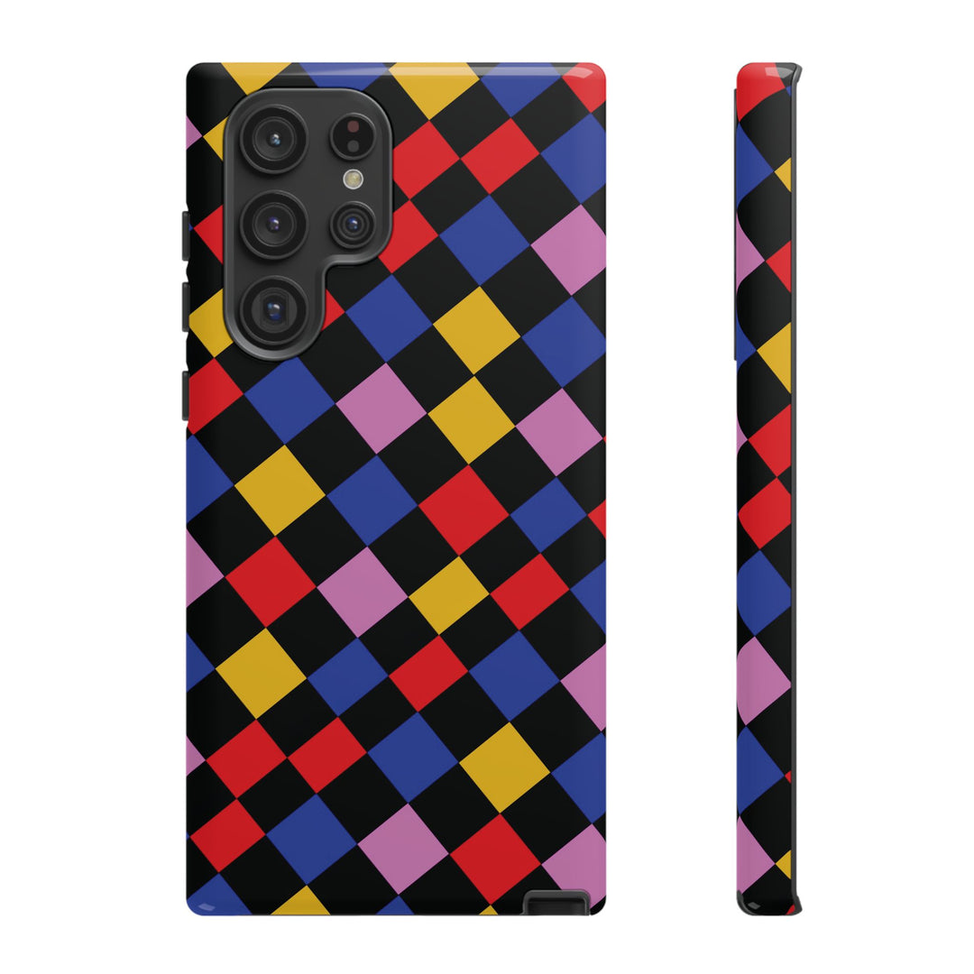 Aesthetic Tough Colorful Checkerboard Phone Case Premium - For iPhone 17 Pro Max iPhone 16 Pro iPhone 15 Iphone 14 Plus 13 Pro 12 11 10 XR - Studio40ParkLane