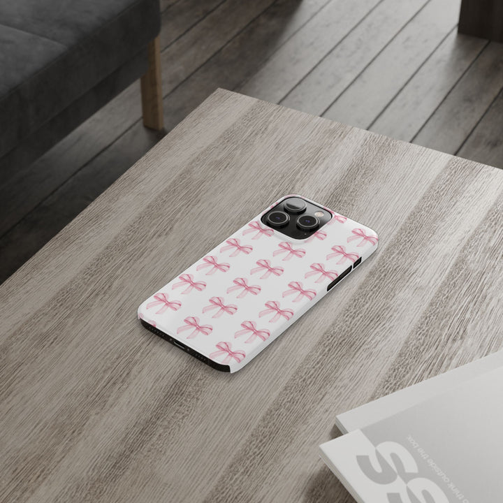 Slim Pink Bows Cute Phone Cases for Iphone 16 Pro Max | iPhone 15 Case | iPhone 15 Pro Max Case, Iphone 14, Iphone 14 Pro Max, Iphone 13 12 11 8 7 - Studio40ParkLane