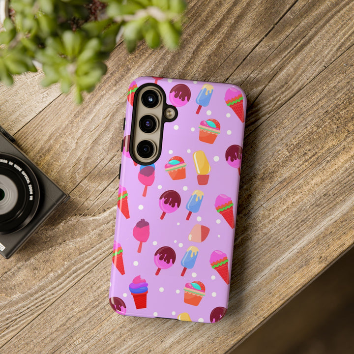 Cute Samsung Case | Cool Iphone Case | Summer Pink Ice - Cream, Samsung S24, S23, S22, S21, IPhone 15 Case | Iphone 14 Case, Iphone 13 Case - Studio40ParkLane