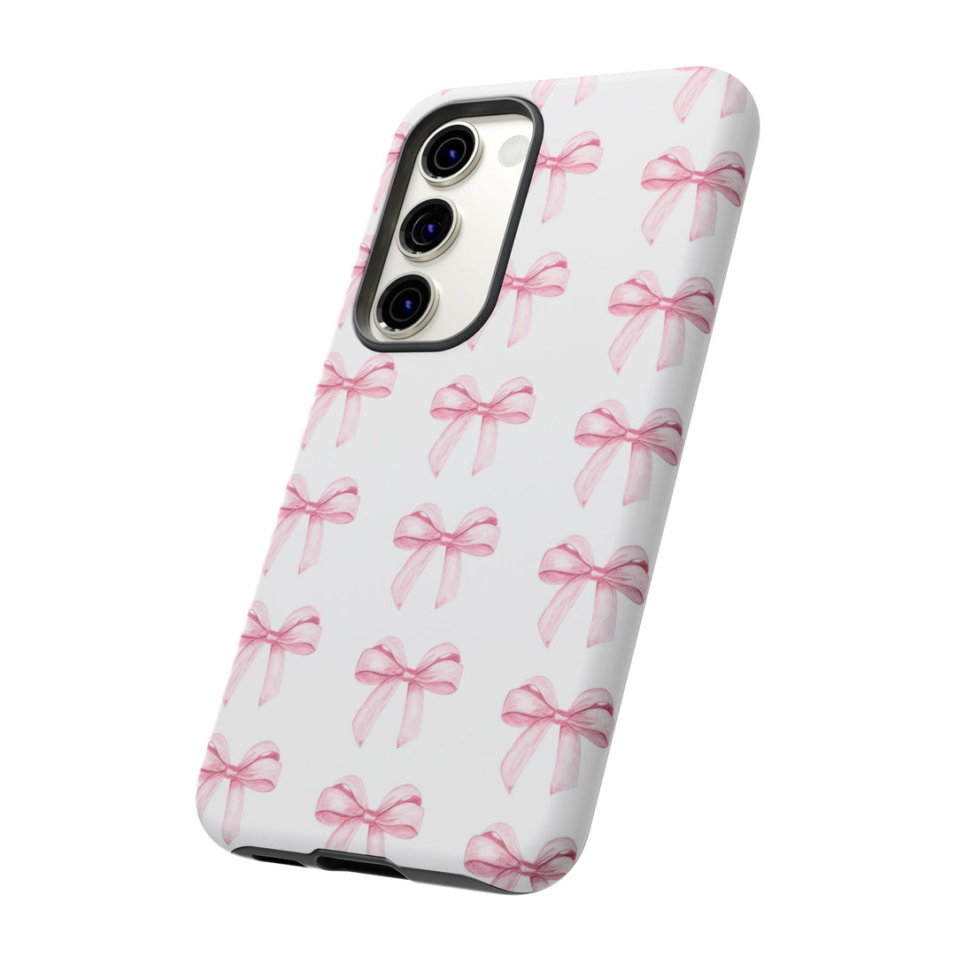 Pink Bows Cute Phone Case, for IPhone 16 Pro Max | Iphone 15, Iphone 14, IPhone 13 Case, 11 8 7, Samsung Galaxy S24, S23, S22, S21, 2 Layer Protection - Studio40ParkLane