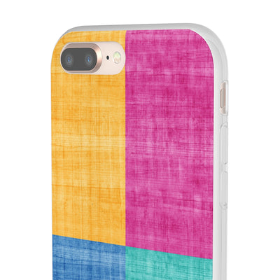 Cute Flexi Phone Cases, Abstract Colored Blocks, Compatible with Samsung Galaxy S23, Samsung S22, Samsung S21, Samsung S20, Galaxy S20 Ultra