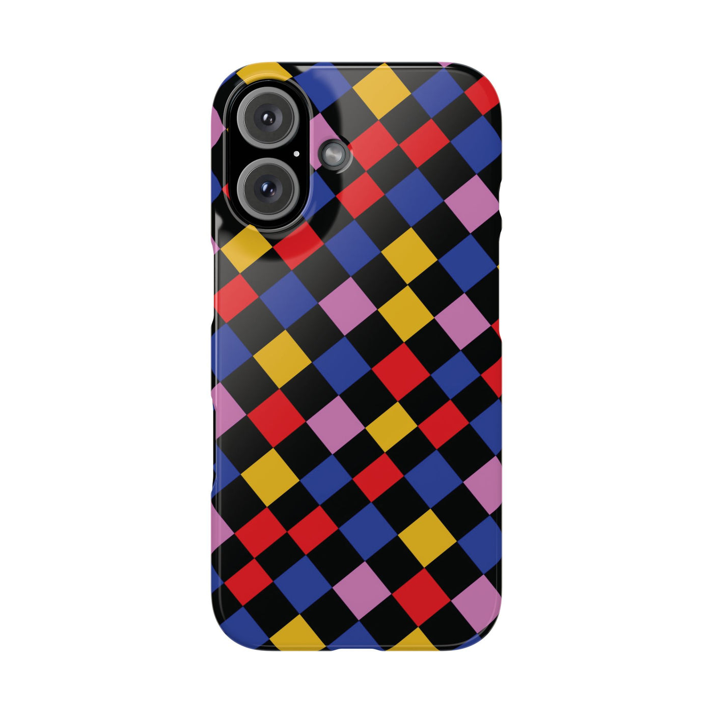 Colorful Checkerboard Cute Phone Case - Sleek Snap - for iPhone 16 15 14 13 12 11 Max Pro Plus Samsung Galaxy S24 S23 S22 S21 S20 Plus Ultra - Studio40ParkLane
