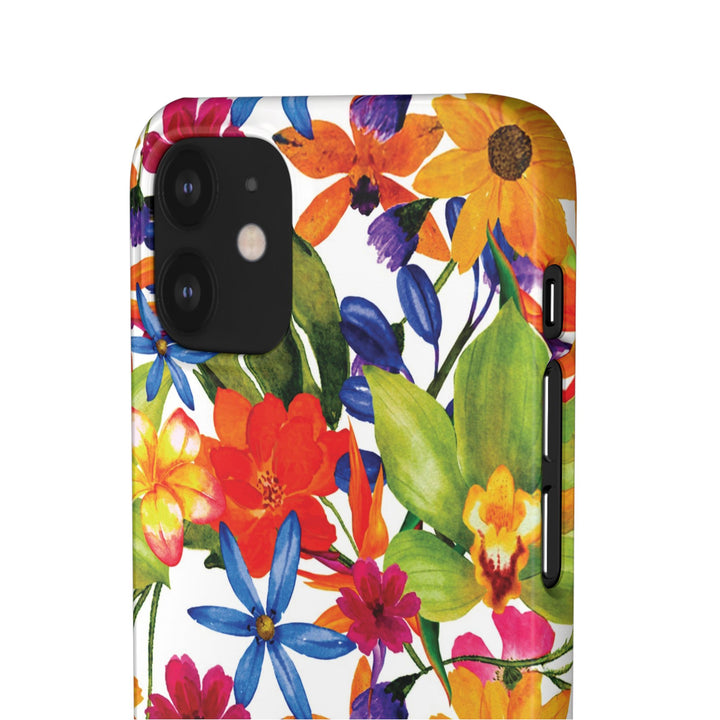 Sleek Snap Colorful Flowers Cute Phone Case for iPhone 16 15 14 13 12 11 X Xs Max Xr Pro Plus Samsung Galaxy S24 S23 S22 S21 S20 Note Ultra