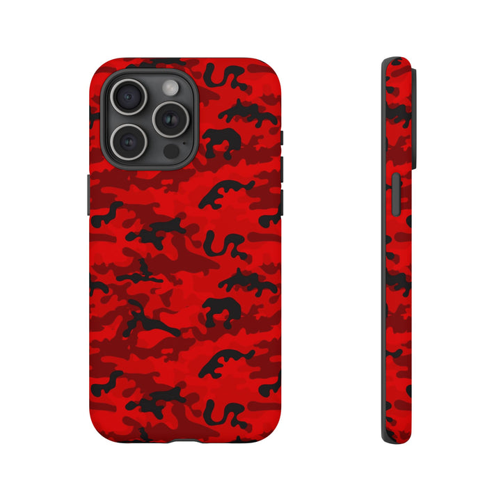 Impact Resistant, Red Camo Camouflage, Cute Phone Cases for Samsung S24, S23, S22, S21, IPhone 15 pro Iphone 14 pro Iphone 13 IPhone 12 Iphone 11 - Studio40ParkLane