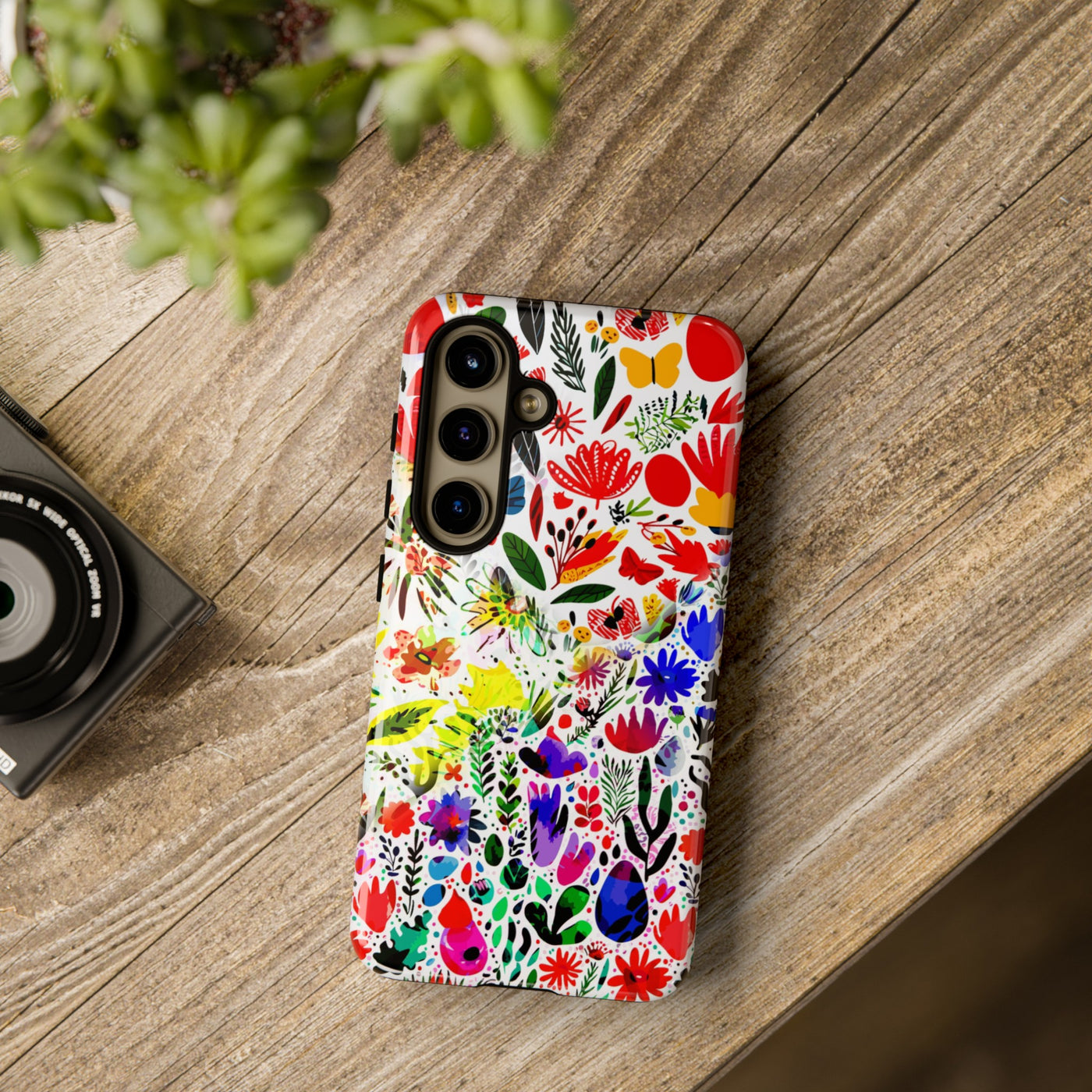 Impact Resistant, Colored Flowers, Cute Phone Cases for Samsung S24, S23, S22, S21, IPhone 15 pro Iphone 14 pro Iphone 13 IPhone 12 Iphone 11