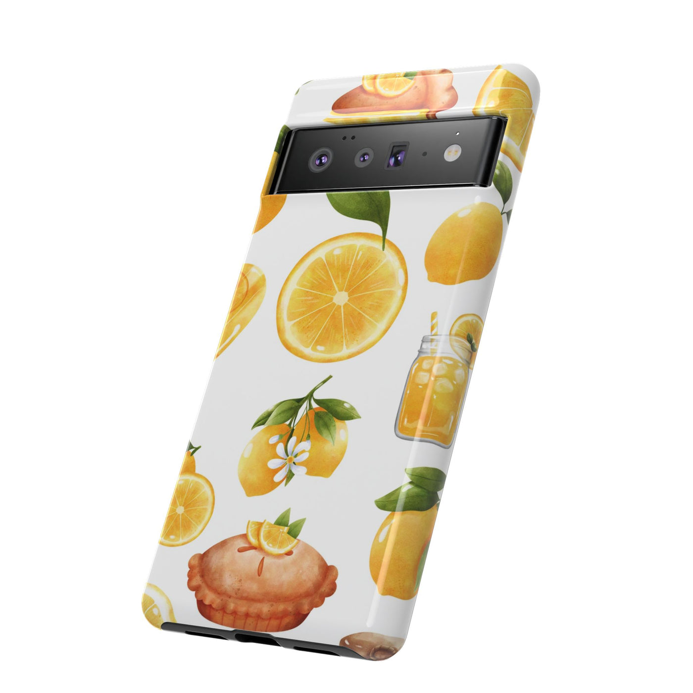 Impact Resistant, Lemon Fruit Pie, Cute Phone Cases for Samsung S24, S23, S22, S21, IPhone 15 pro Iphone 14 pro Iphone 13 IPhone 12 Iphone 11