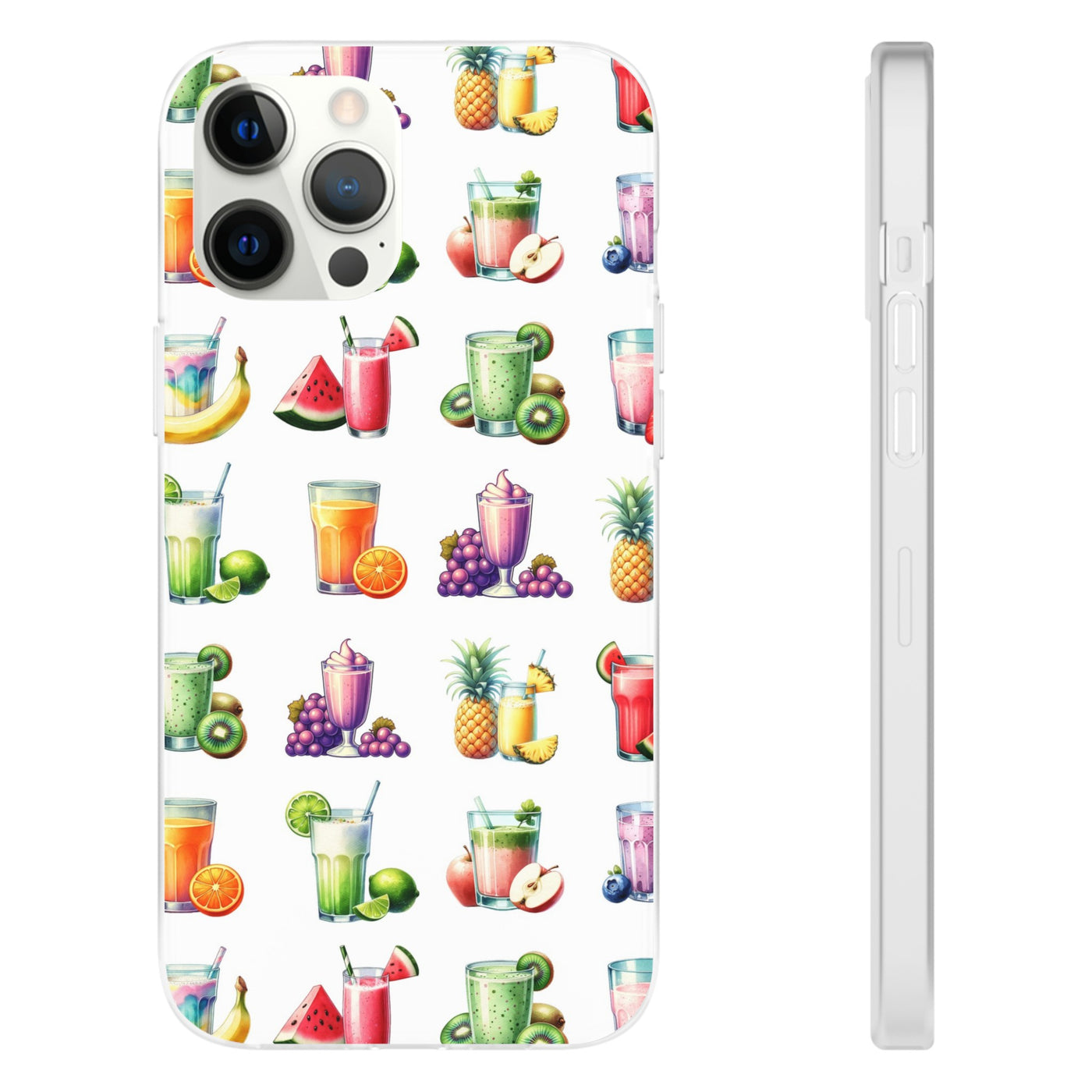 Cute Flexi Phone Cases, For Iphones and Samsung Galaxy Phones, Tropical Summer Fruit Cocktails, Galaxy S23 Phone Case, Samsung S22 Case, Samsung S21, Iphone 15, Iphone 14, Iphone 13