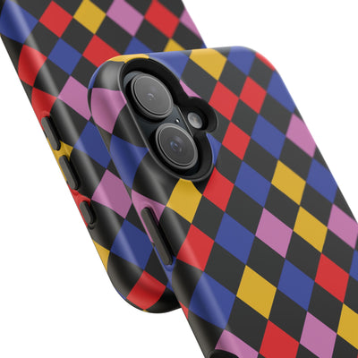 Aesthetic Colorful Checkerboard Tough Magsafe Phone Case - For iPhone 17 Pro Max iPhone 16 Pro iPhone 15 Iphone 14 Plus 13 Pro 12 11 Gift - Studio40ParkLane