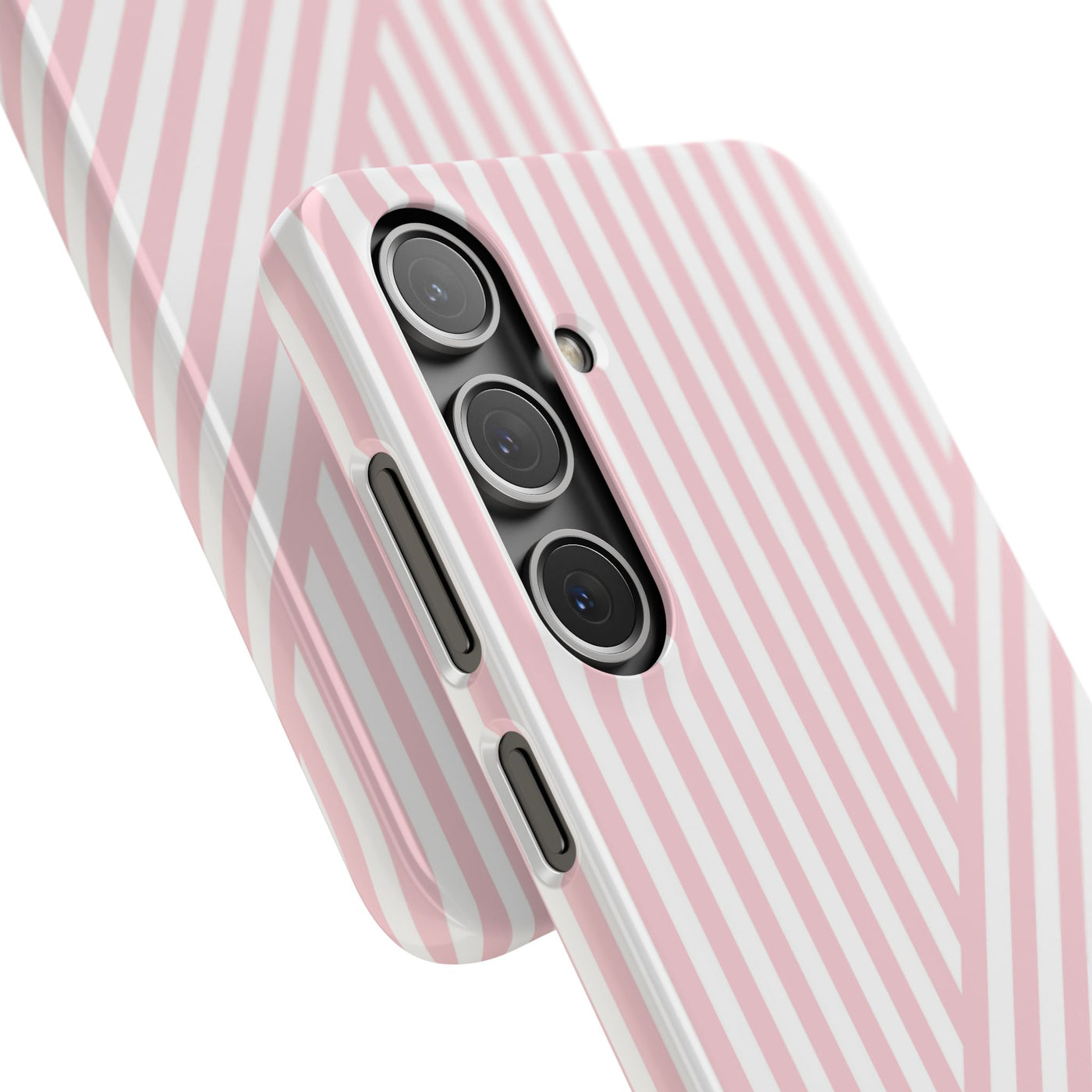 Aesthetic Sweet Pink Stripes Cute Phone Case Sleek Snap - For iPhone 17 Pro Max iPhone 16 Pro iPhone 15 Iphone 14 Plus 13 Pro 12 11 10 Gift