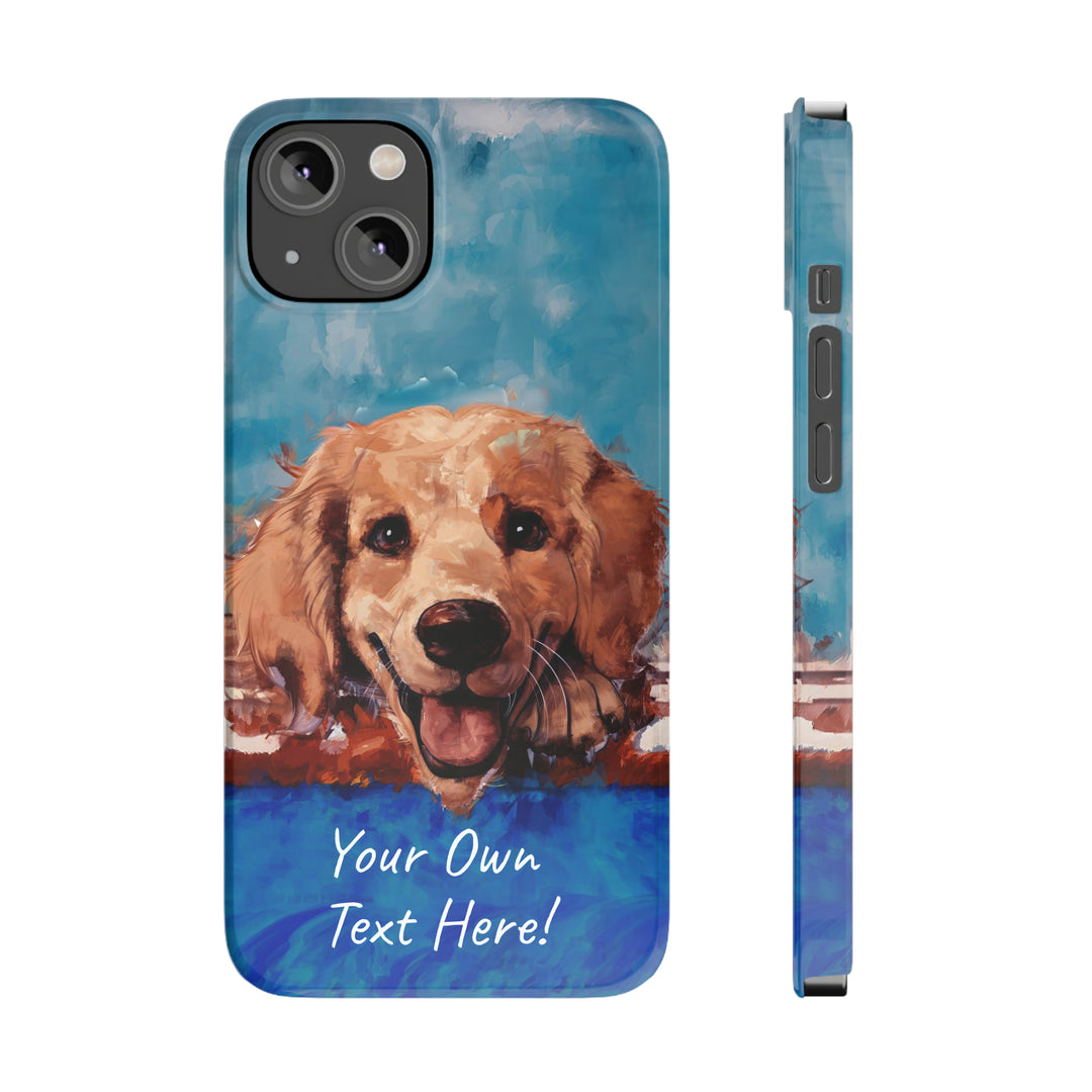 Slim Personalized Cute iPhone Cases - | iPhone 15 Case | iPhone 15 Pro Max Case, Iphone 14 Case, Iphone 14 Pro Max, Iphone 13, Golden Retriever Dog - Studio40ParkLane