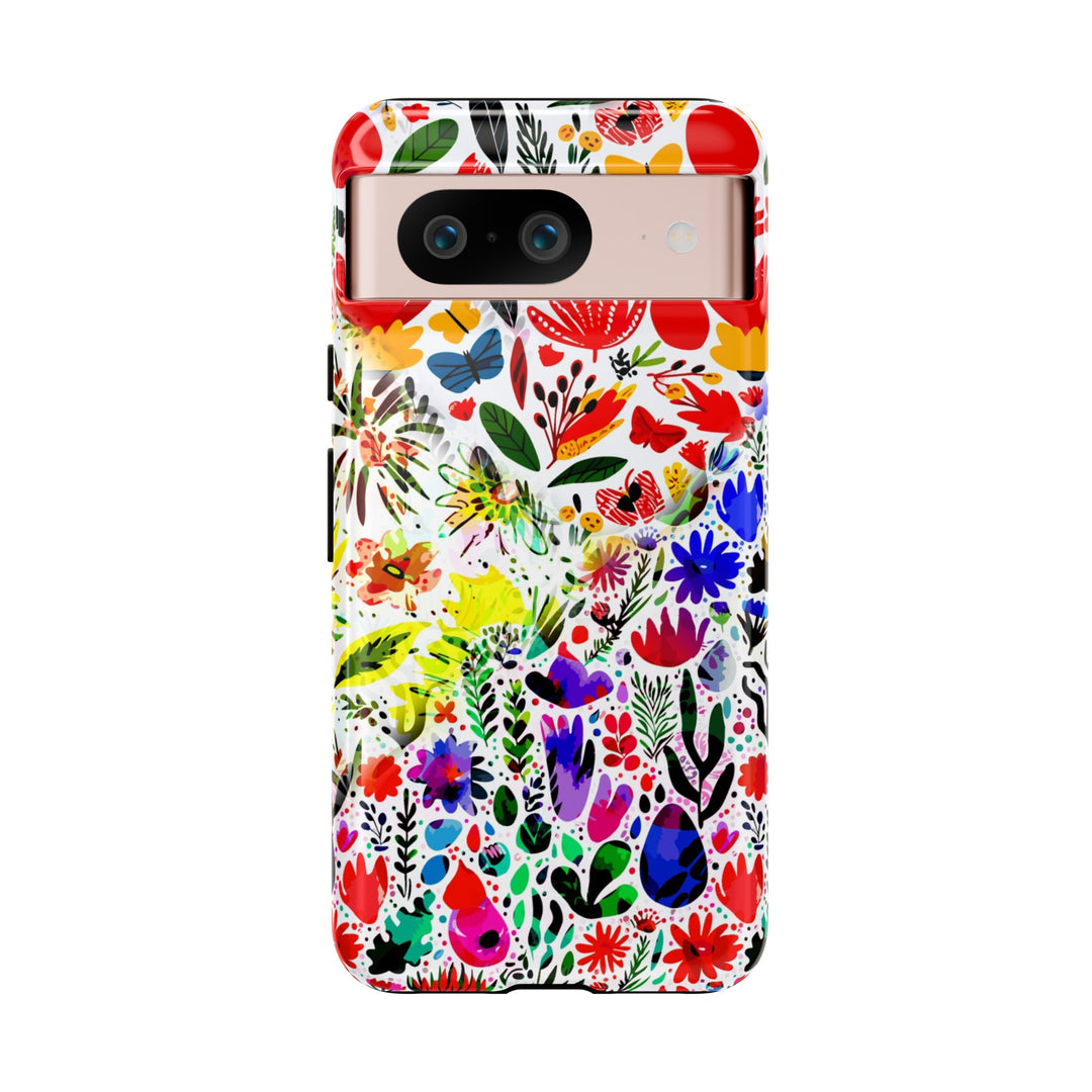 Impact Resistant, Colored Flowers, Cute Phone Cases for Samsung S24, S23, S22, S21, IPhone 15 pro Iphone 14 pro Iphone 13 IPhone 12 Iphone 11 - Studio40ParkLane