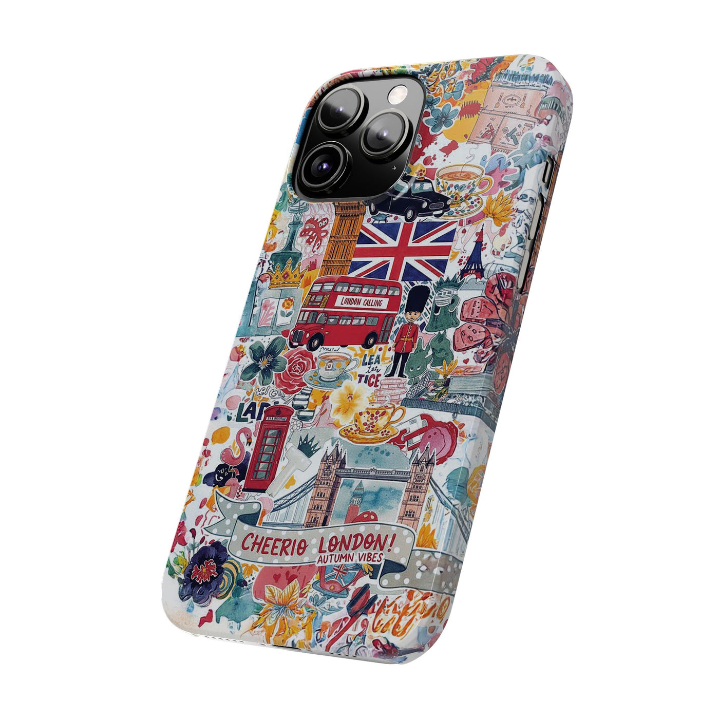 Slim London England Coquette Collage Cute Phone Case for Iphone 17 - | iPhone 16 Pro Max Case | iPhone 15 Case Iphone 14 13 12 11 10 9 8 7 - Studio40ParkLane