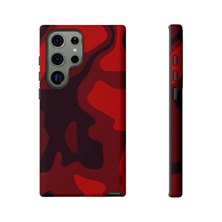 Cute Phone Case | Cool Camouflage Red Black Samsung Phone Case | Galaxy S23 Case, S22 Case, S21, S20 | 2 Layered Case - Studio40ParkLane